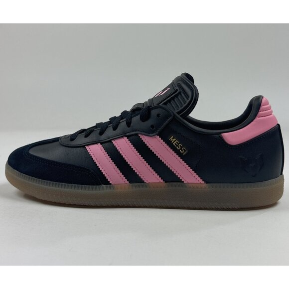 Adidas Samba Lionel Messi Mens 9 Black Pink Shoes Athletic Inter Miami JP7845 - Picture 6 of 9